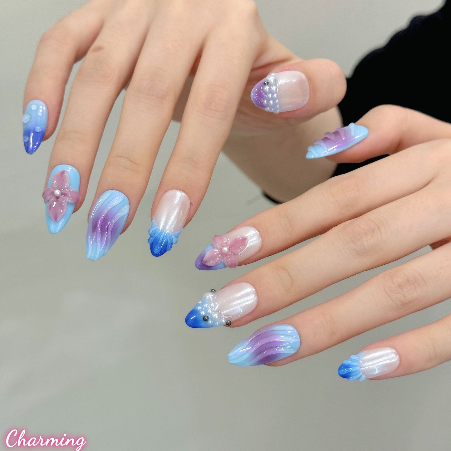 Nacre Wave/ Handmade Nails