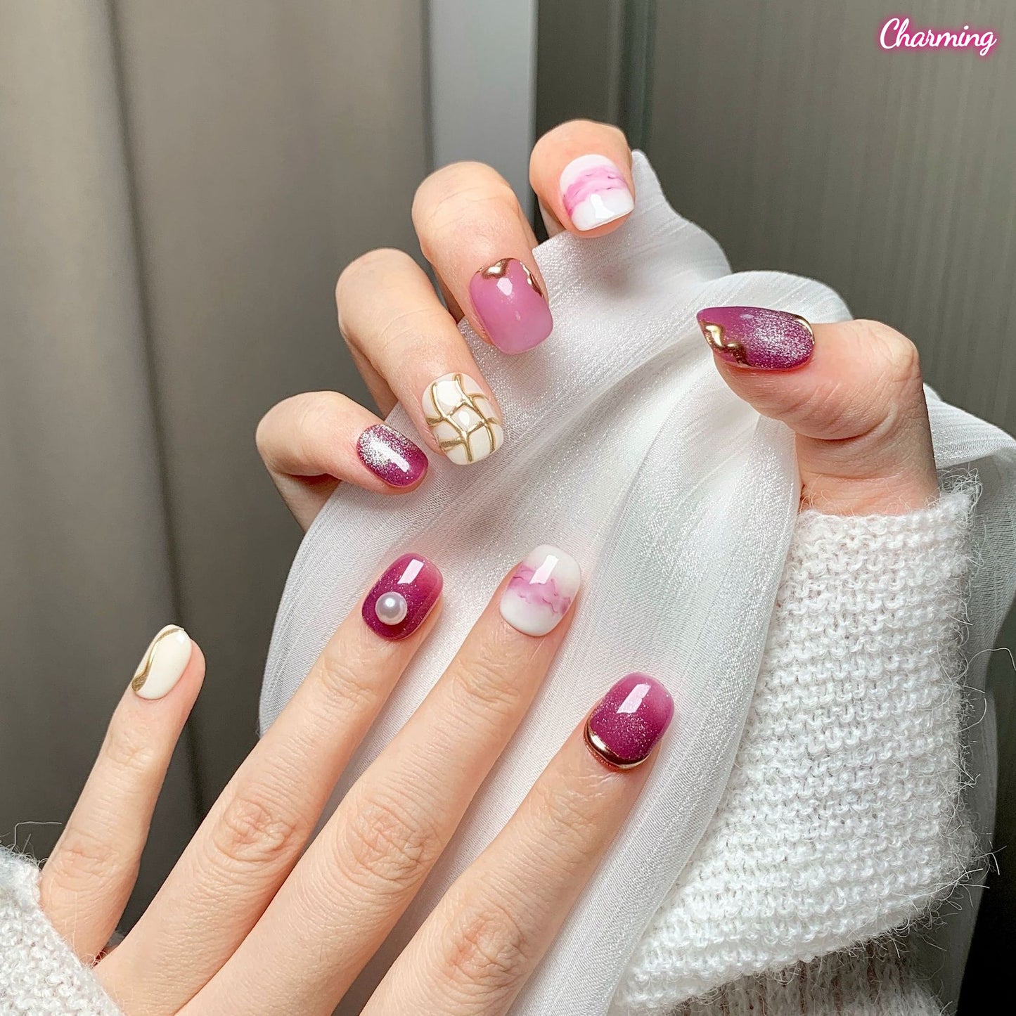Mauve Afternoon / Handmade Nails