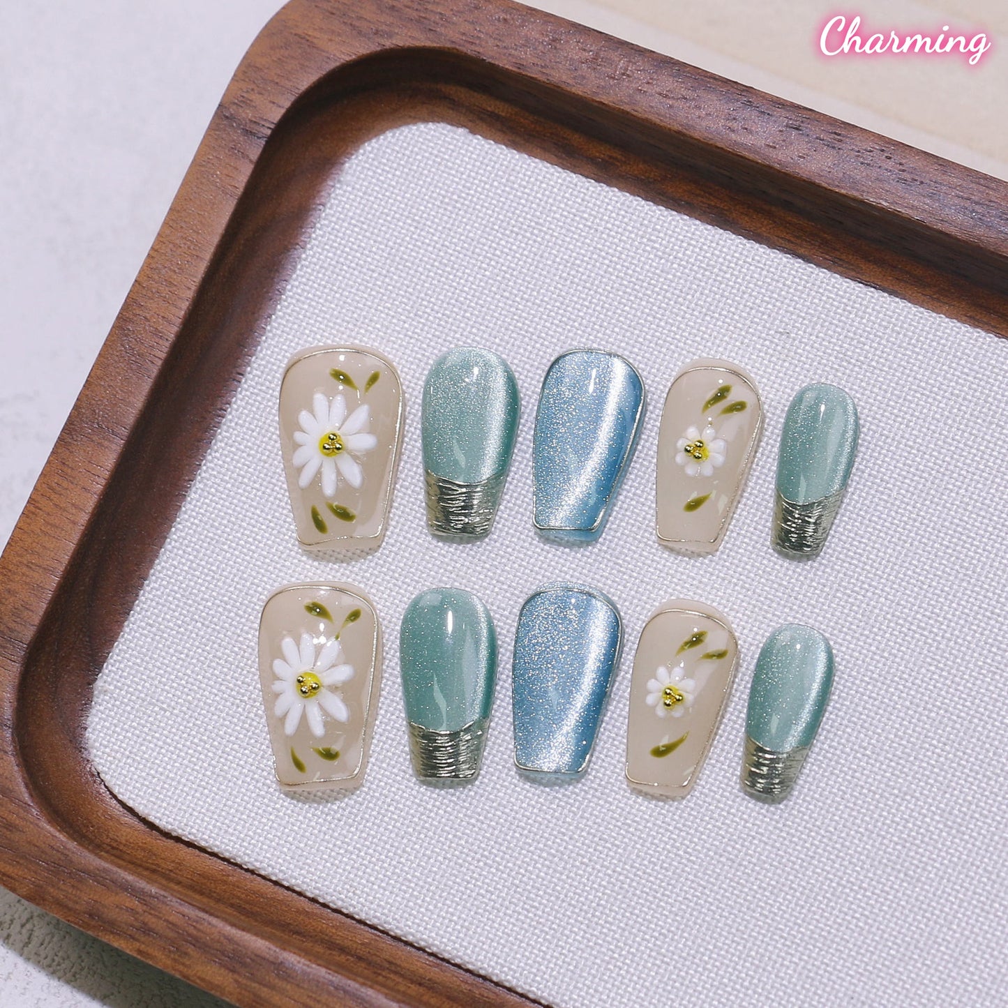 Frosted Gleam / Handmade Nails