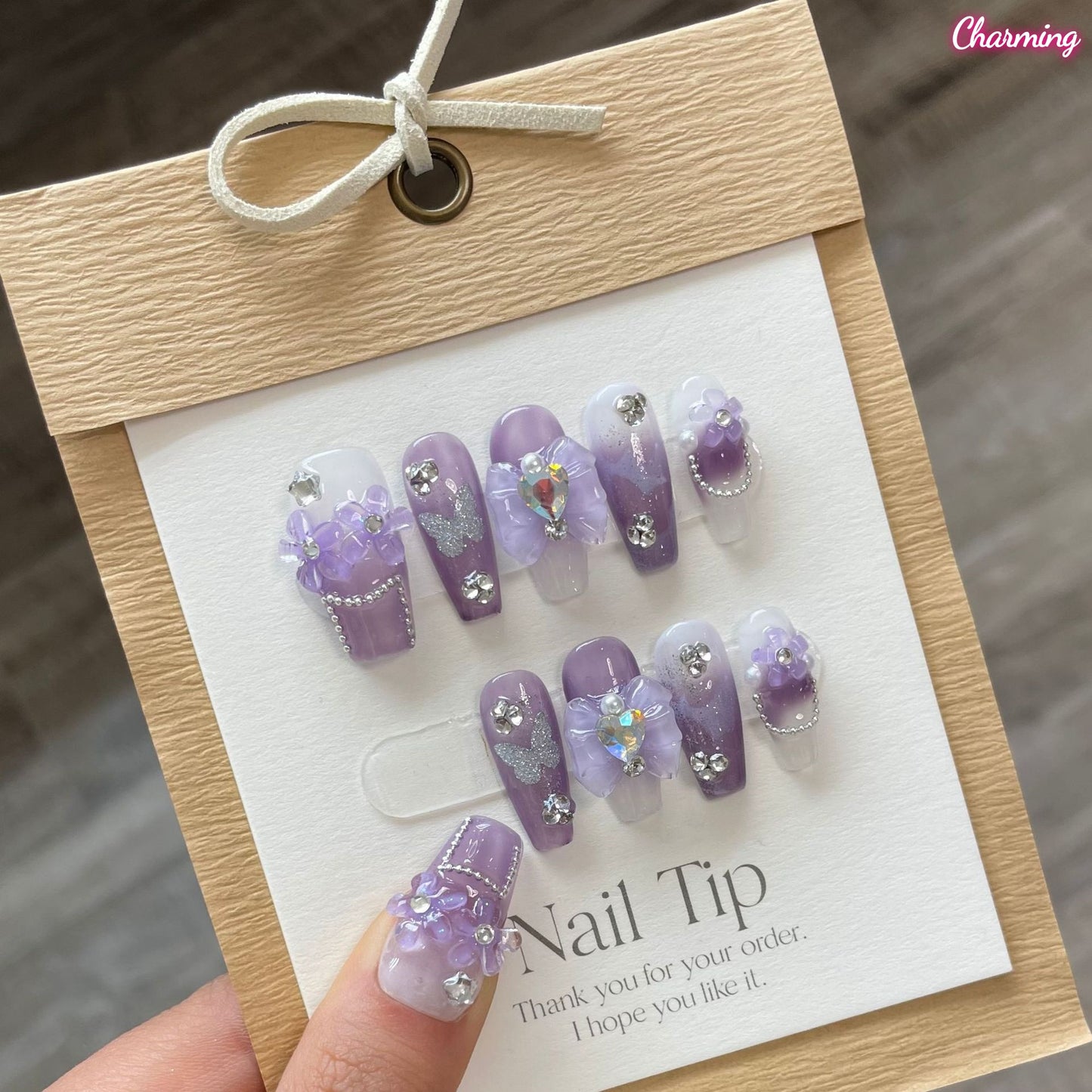 Sheer Purple Dream / Handmade Nailsems