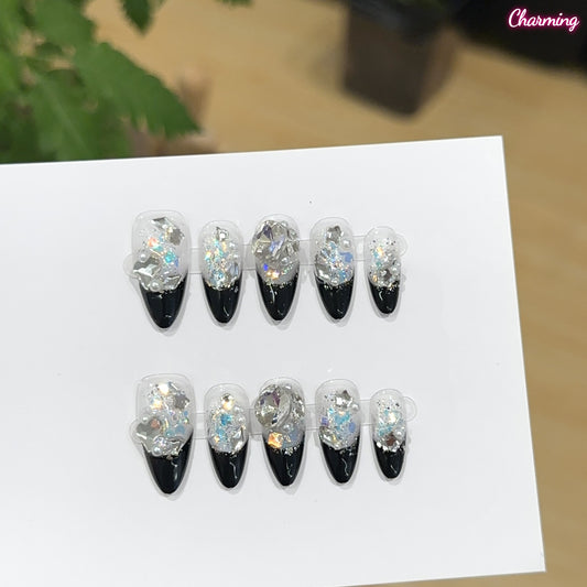 Black French Magic / Handmade Nailsems