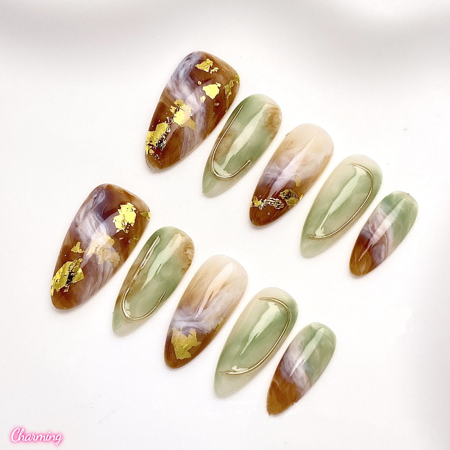 Gilded Morning Haze / Handmade Nails
