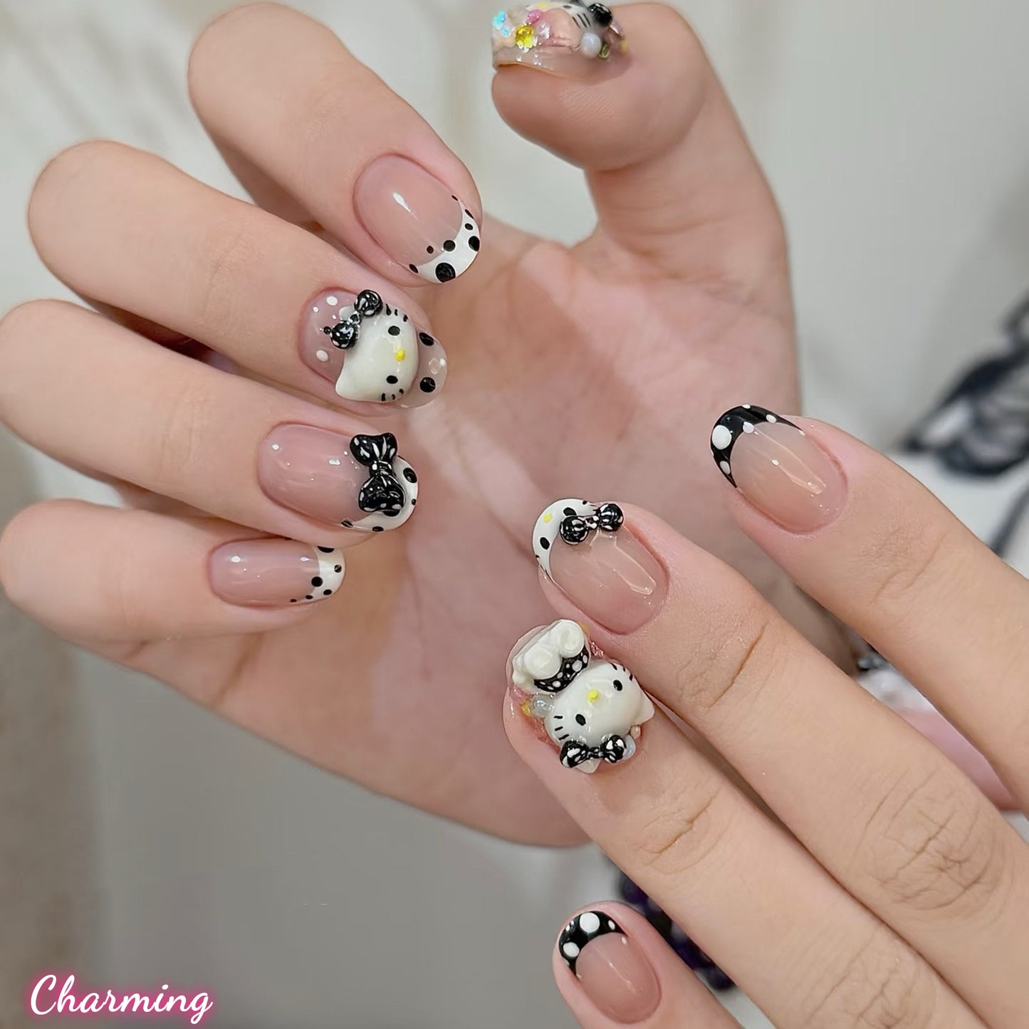 Black Kitty Wear / Handmade Nails