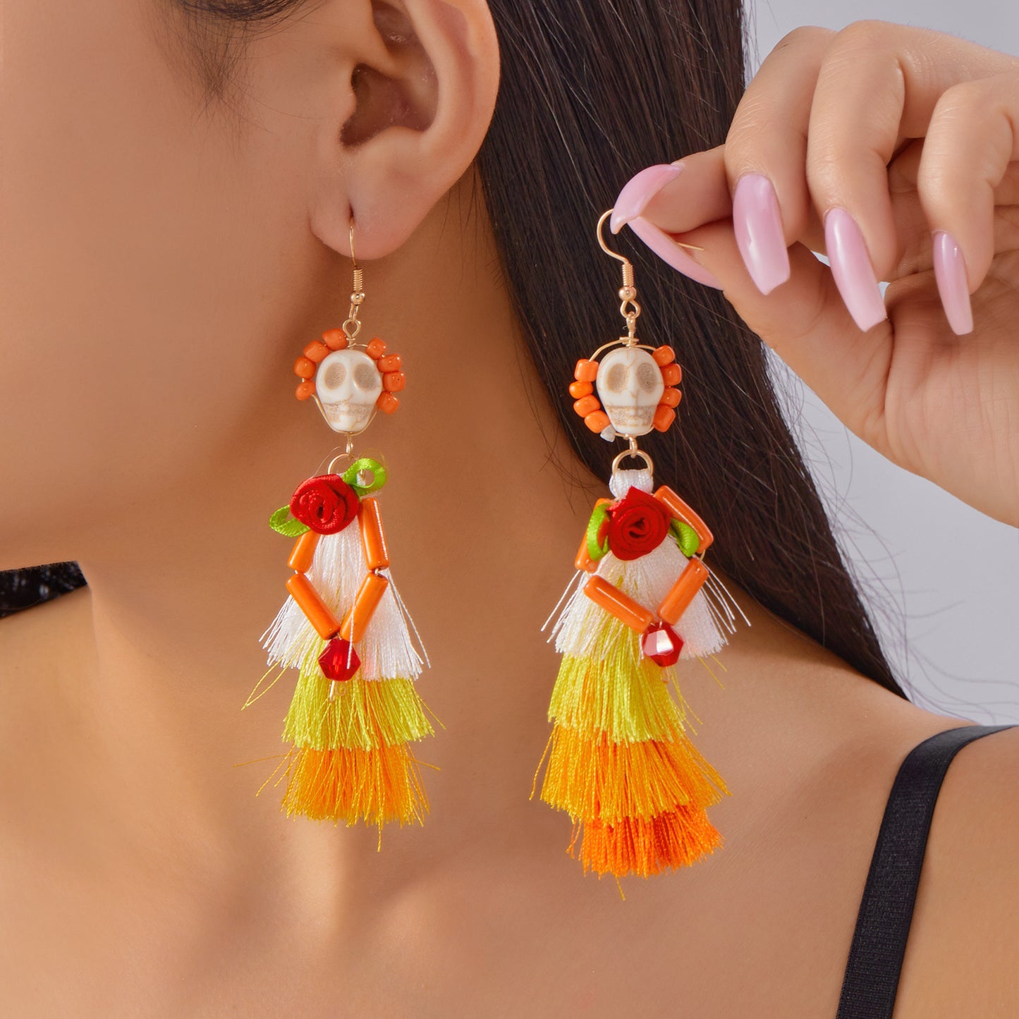 Halloween Drop Tassel Earrings