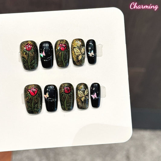 Midnight Nectar / Handmade Nails