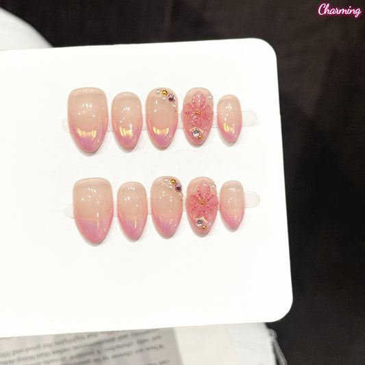 Dusk Pink Mirror / Handmade Nailsems