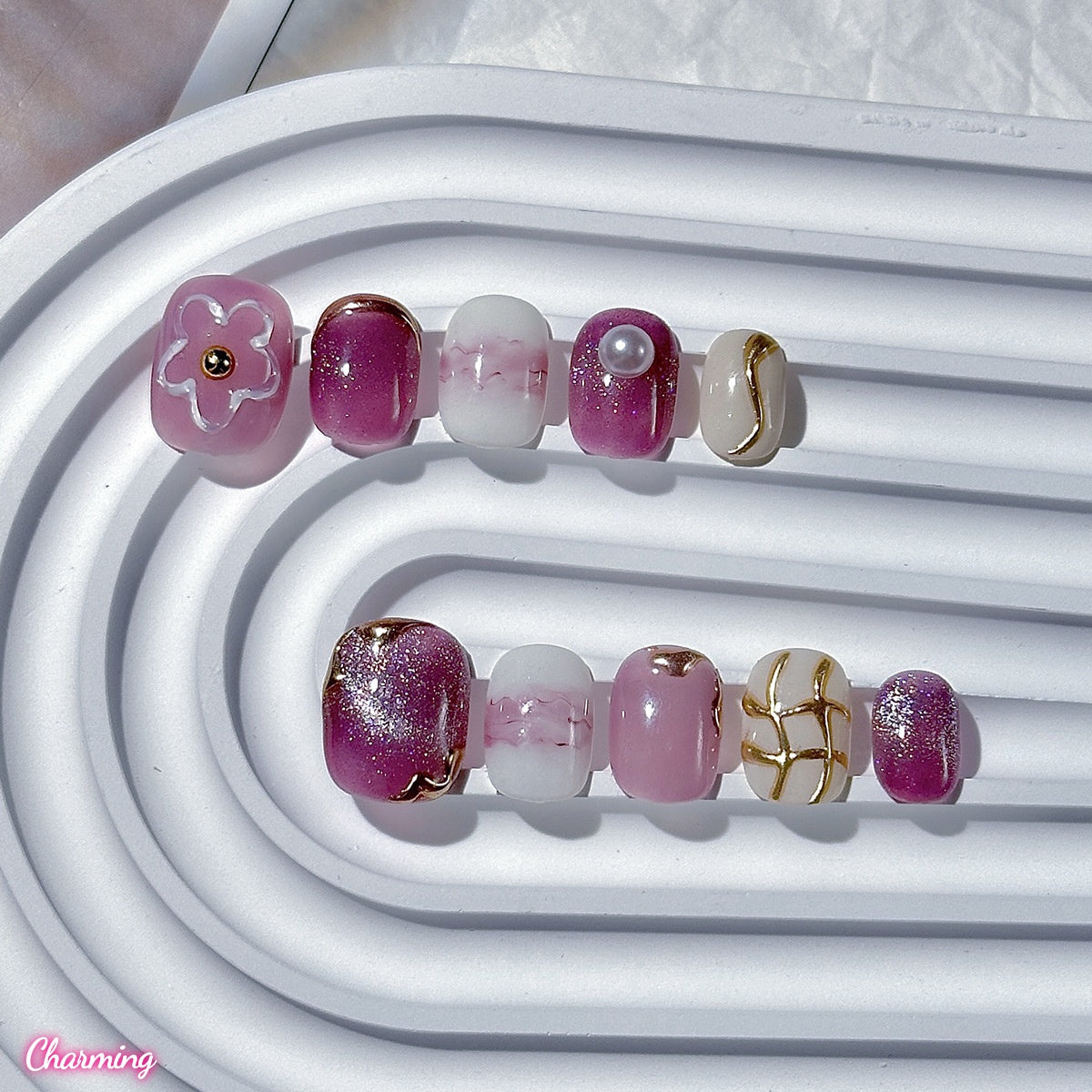 Mauve Afternoon / Handmade Nails
