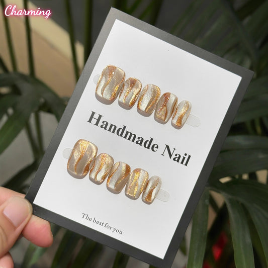 Aflame with sunset / Handmade Nails