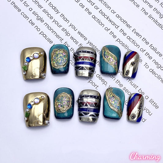 Arcane Glyphs / Handmade Nails
