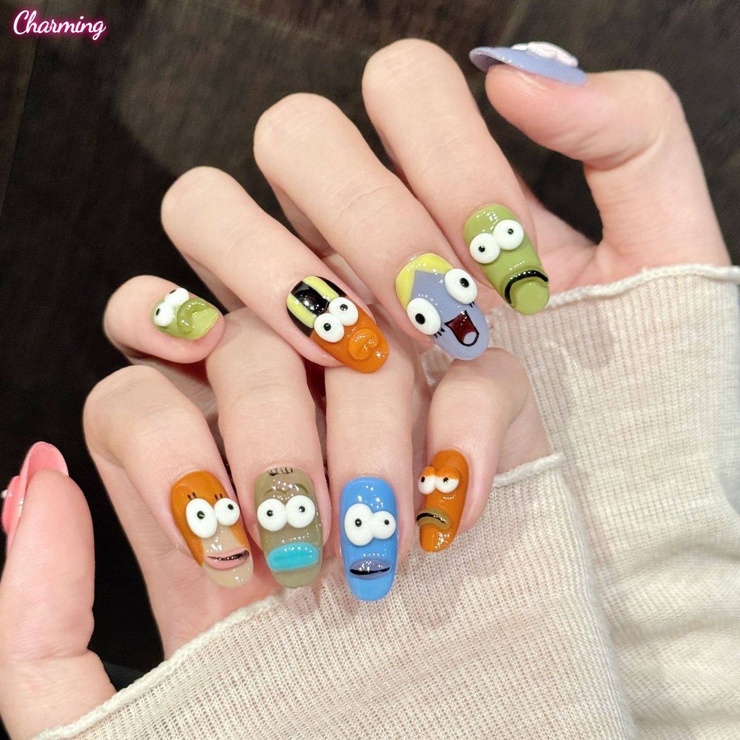 Bikini Bottom Besties / Handmade Nails