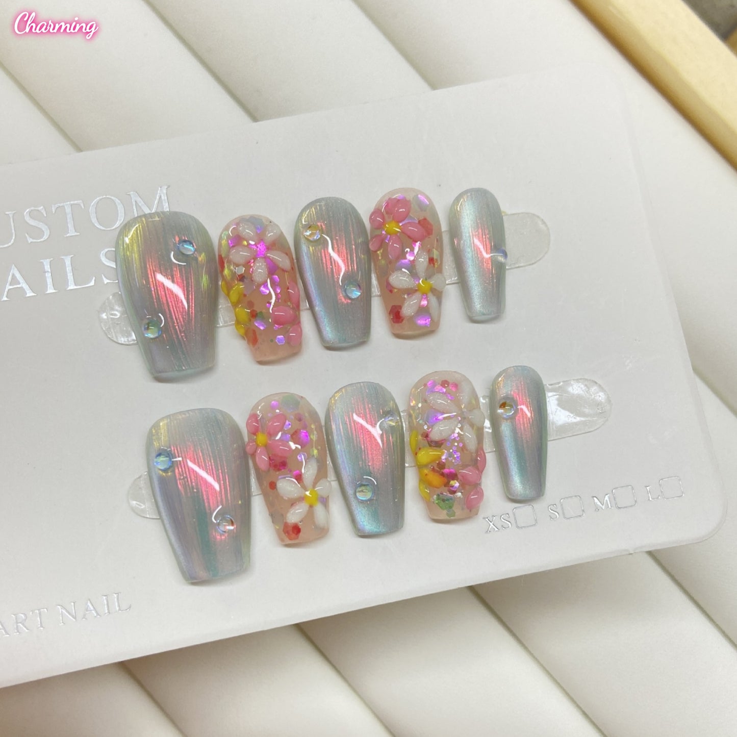 A Ripple of Blossoms / Handmade Nails