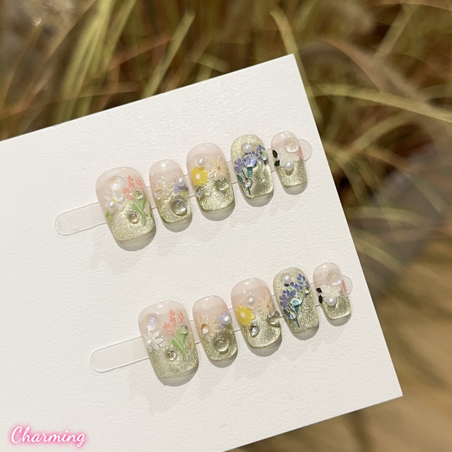 Verdant Bouquet / Handmade Nails