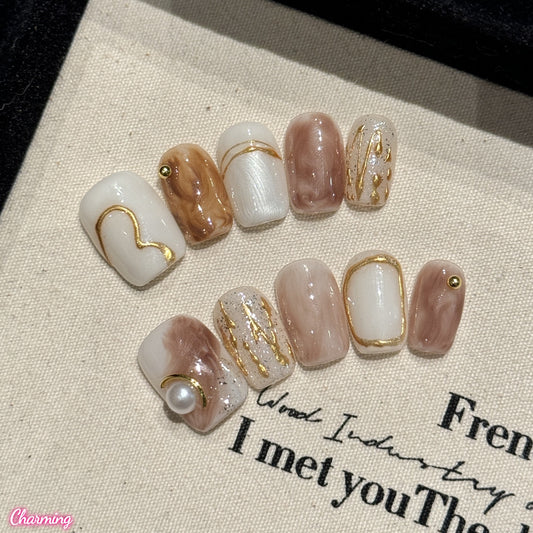 Ornate Color Play / Handmade Nails