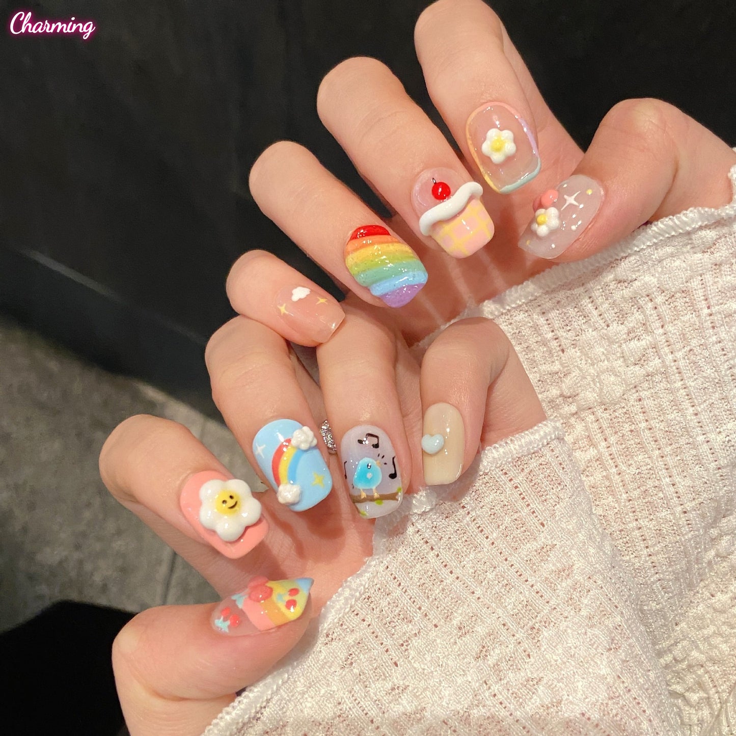 Childish Rainbow / Handmade Nails