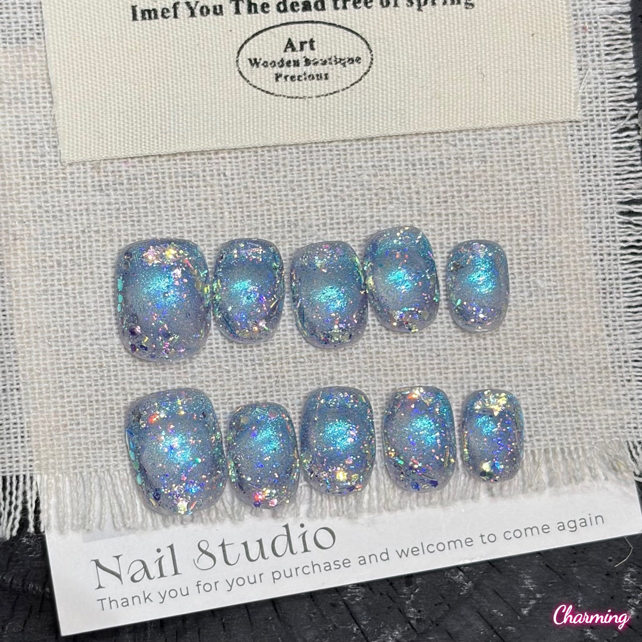 Phantom Blue Shift / Handmade Nails