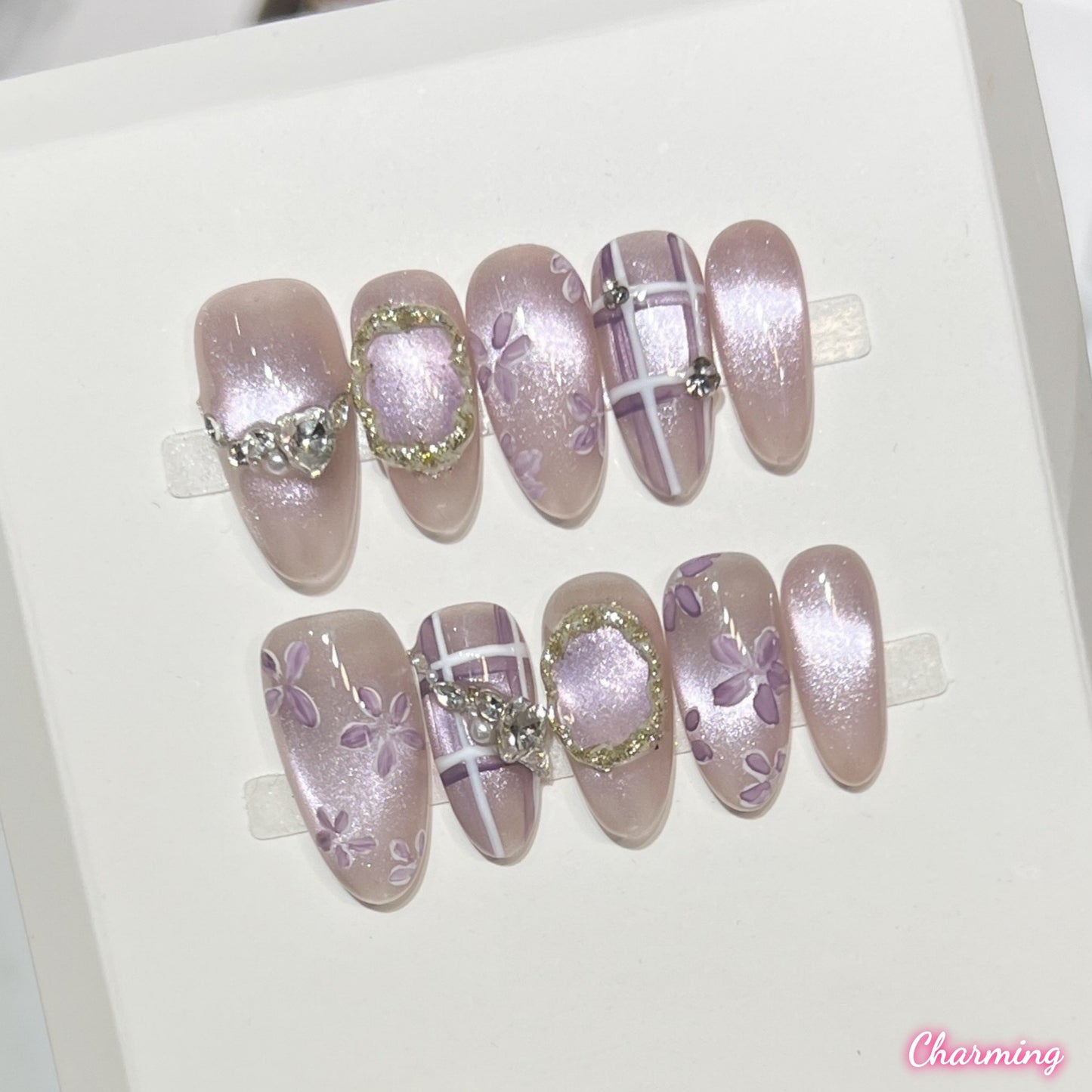 Violet Haze Petals / Handmade Nails