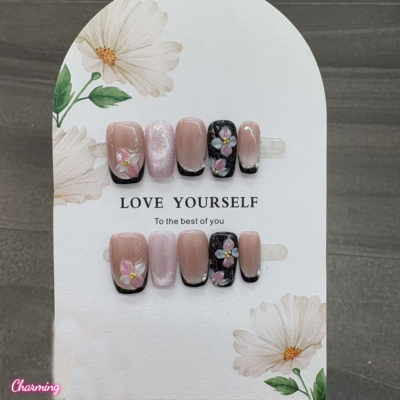 Silent Winter French / Handmade Nails