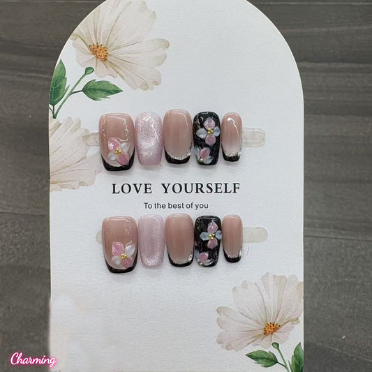Silent Winter French / Handmade Nails