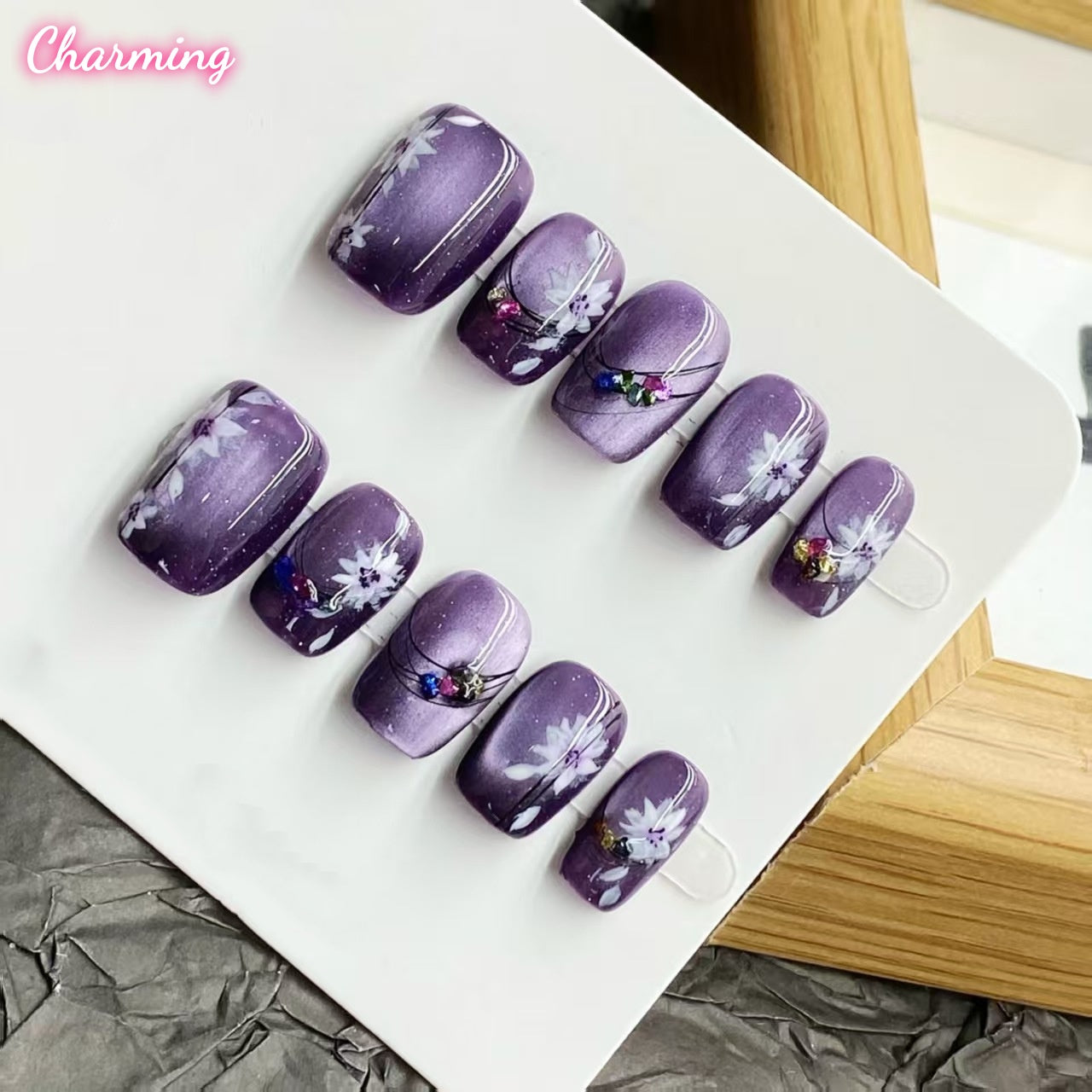 Glacial Flora / Handmade Nails