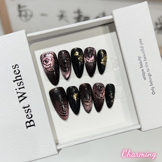 Roses in the Night / Handmade Nails