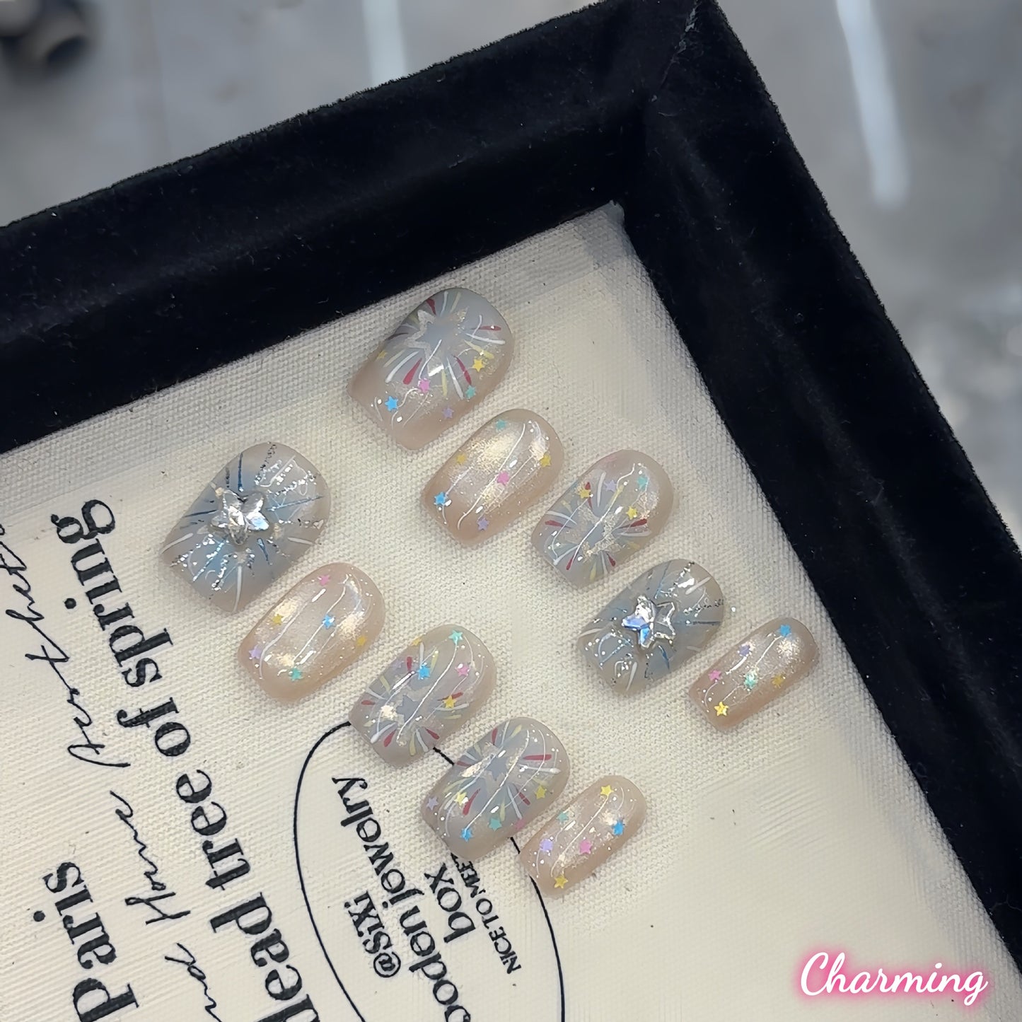 Stardust in Sapphire / Handmade Nails