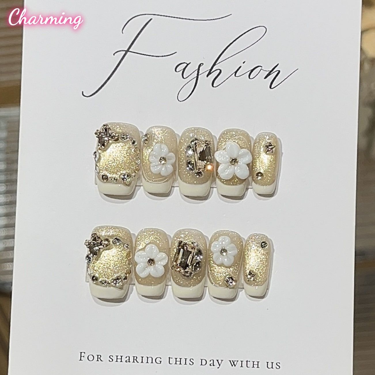 Dawn of the Butterfly Bloom / Handmade Nails