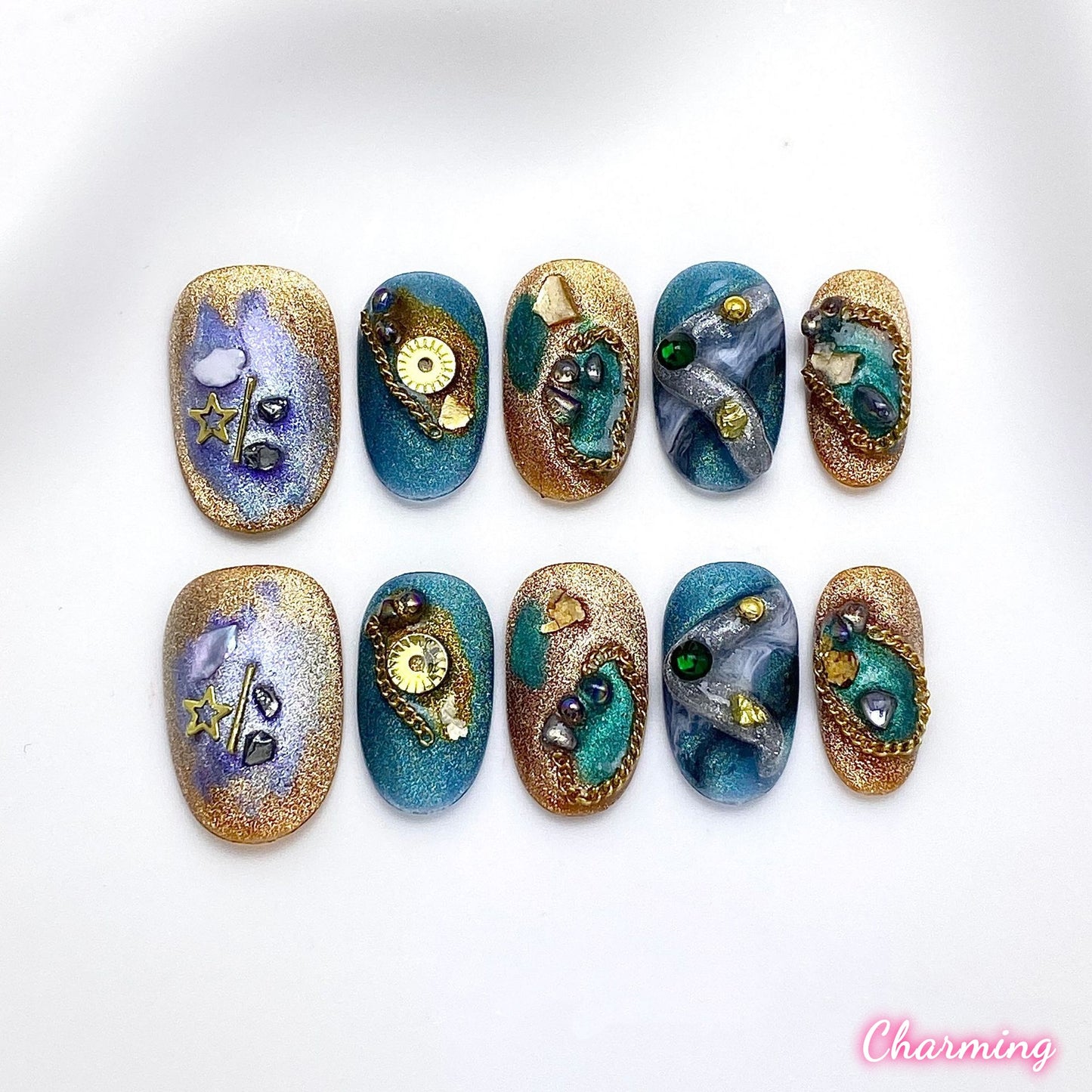 Regal Abyss/ Handmade Nails