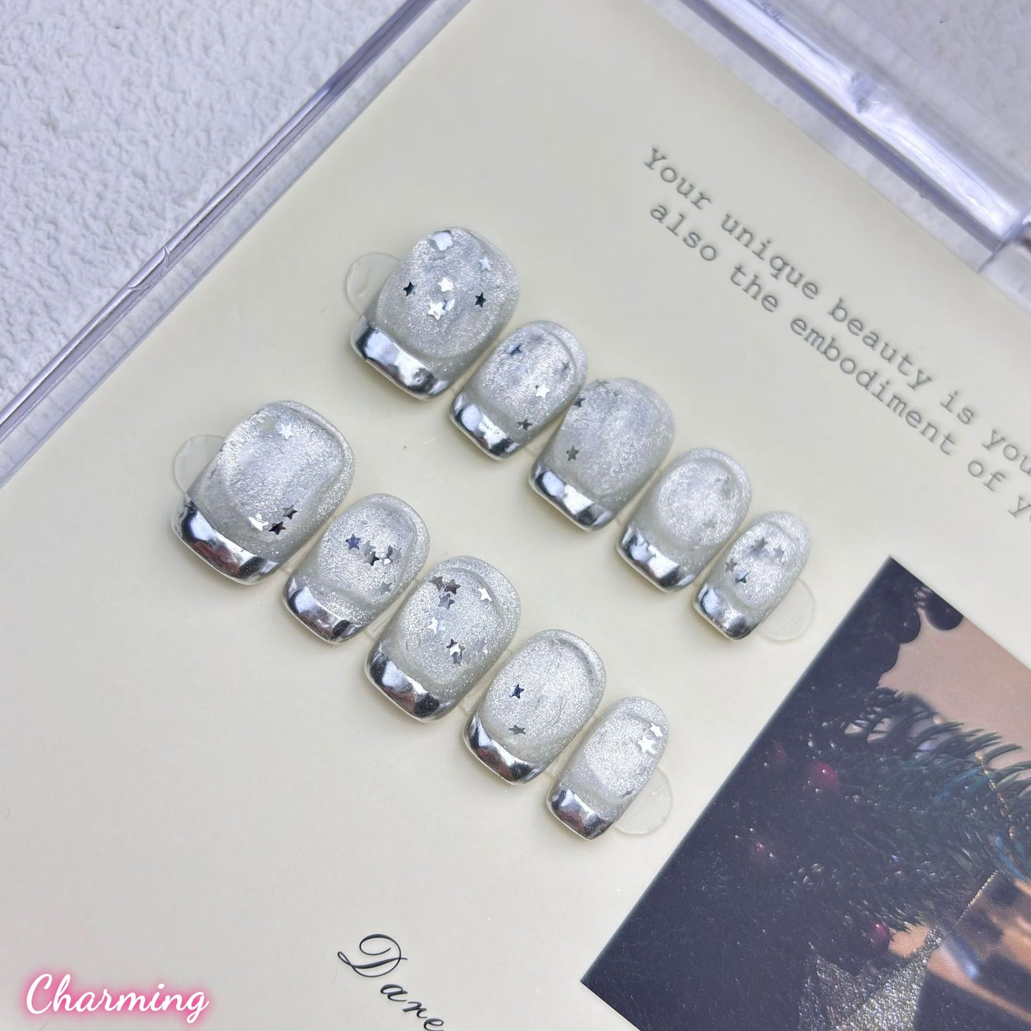 Lunar Silver / Handmade Nails