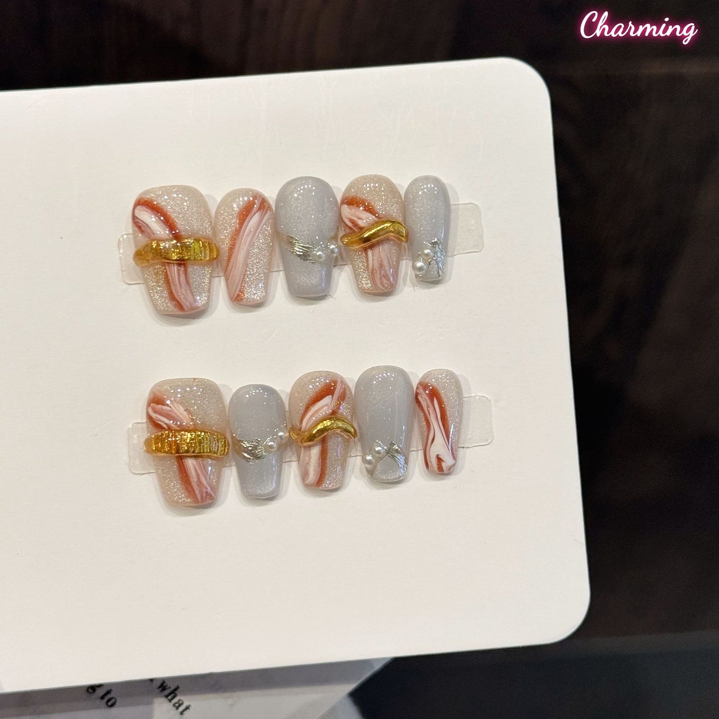 Gilded Lattice / Handmade Nails