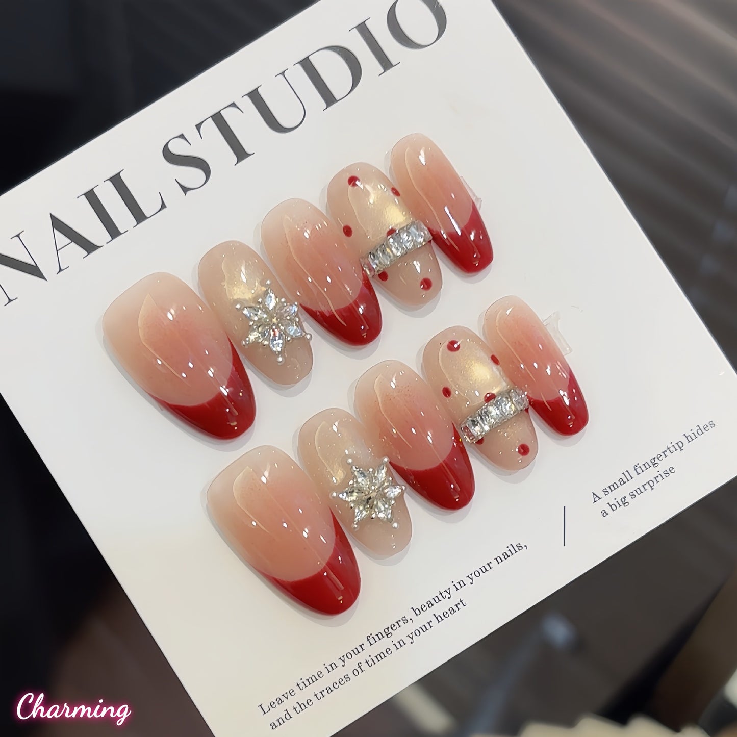 Red Wedding / Handmade Nails