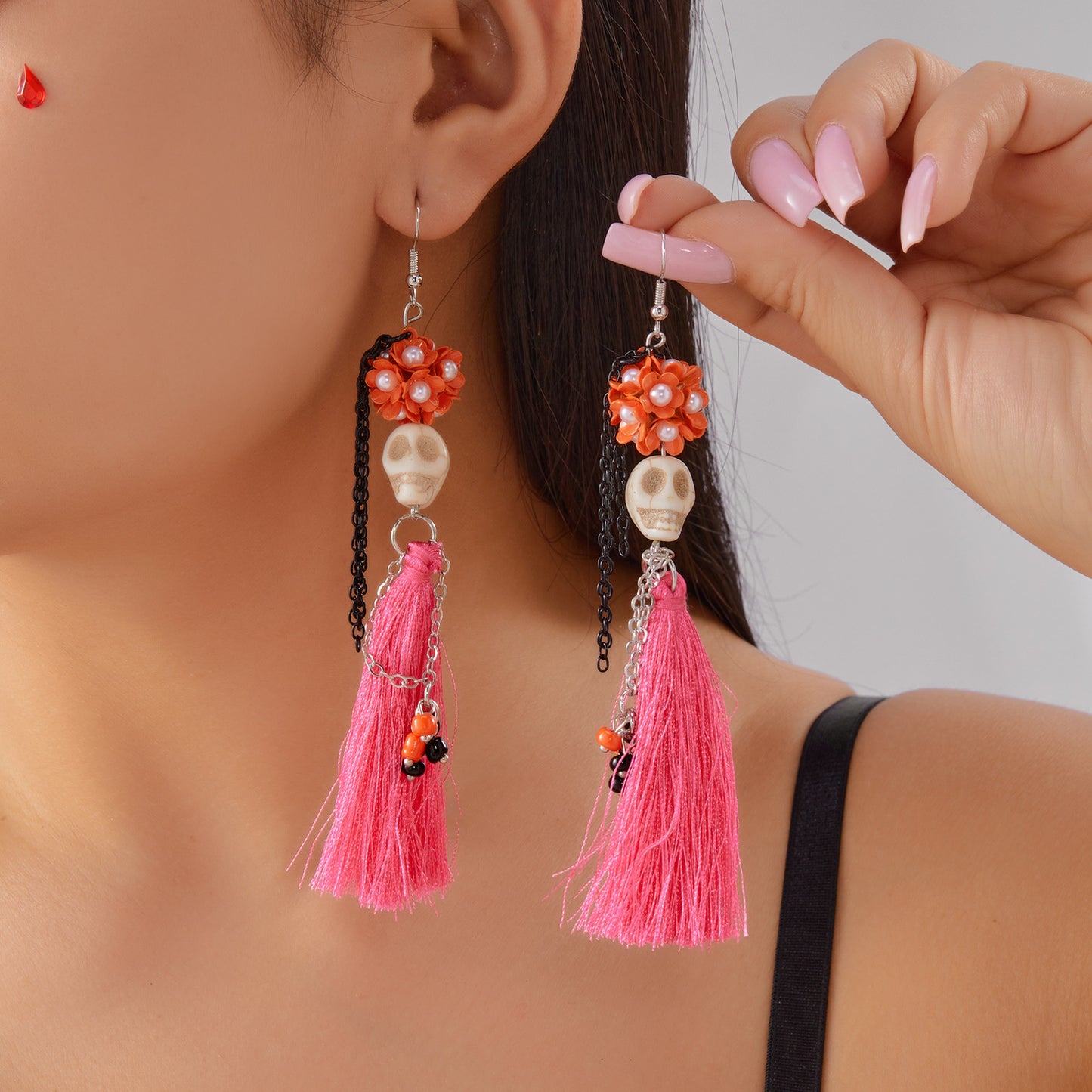 Halloween Drop Tassel Earrings