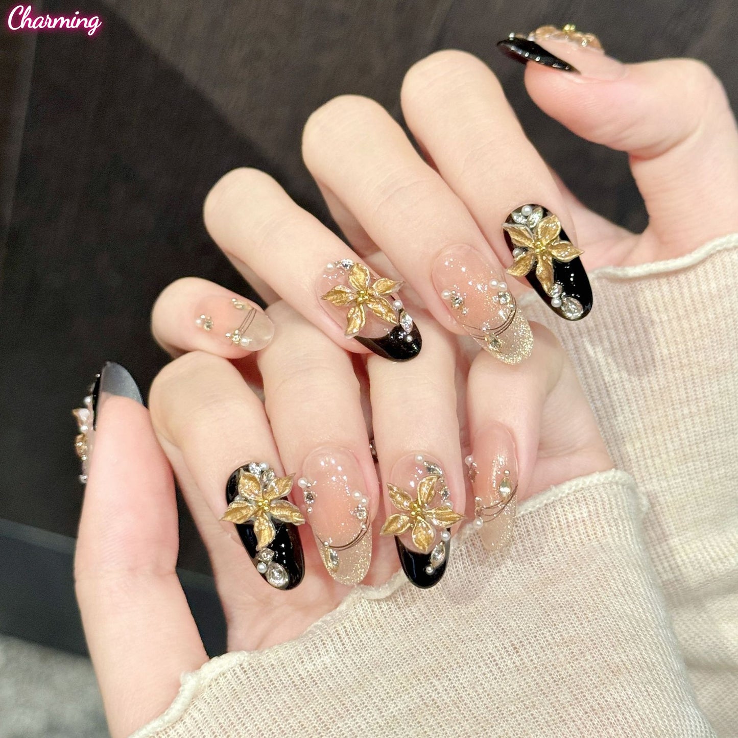 Gilded Gardenia / Handmade Nails