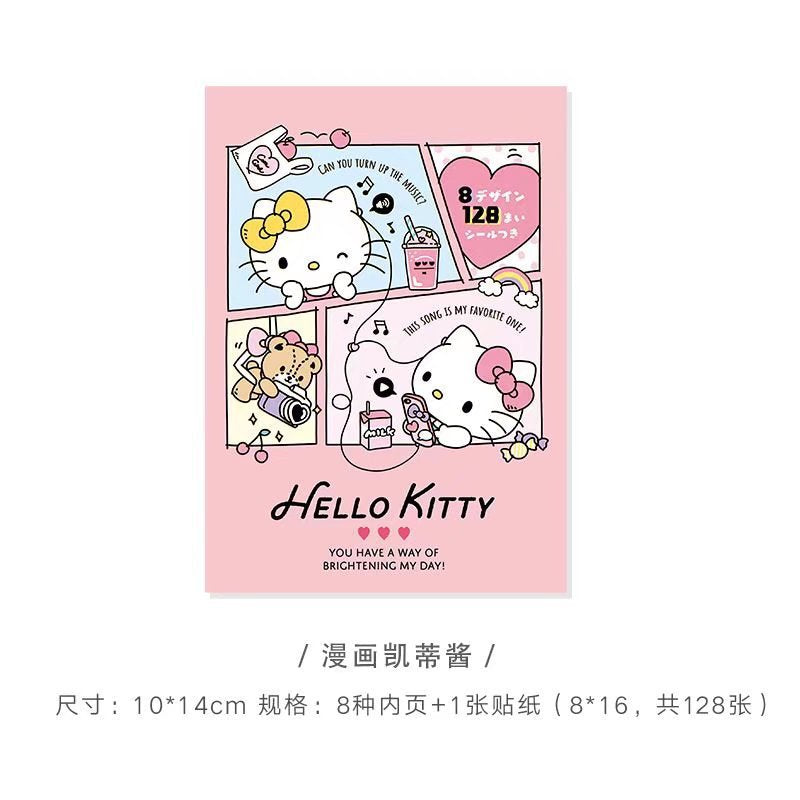 Cartoon Cute Girl Memo Pad Notebook Sticker Book Student Message Book Handbook