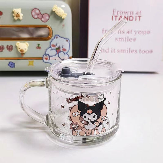 Glass Mug with Straw