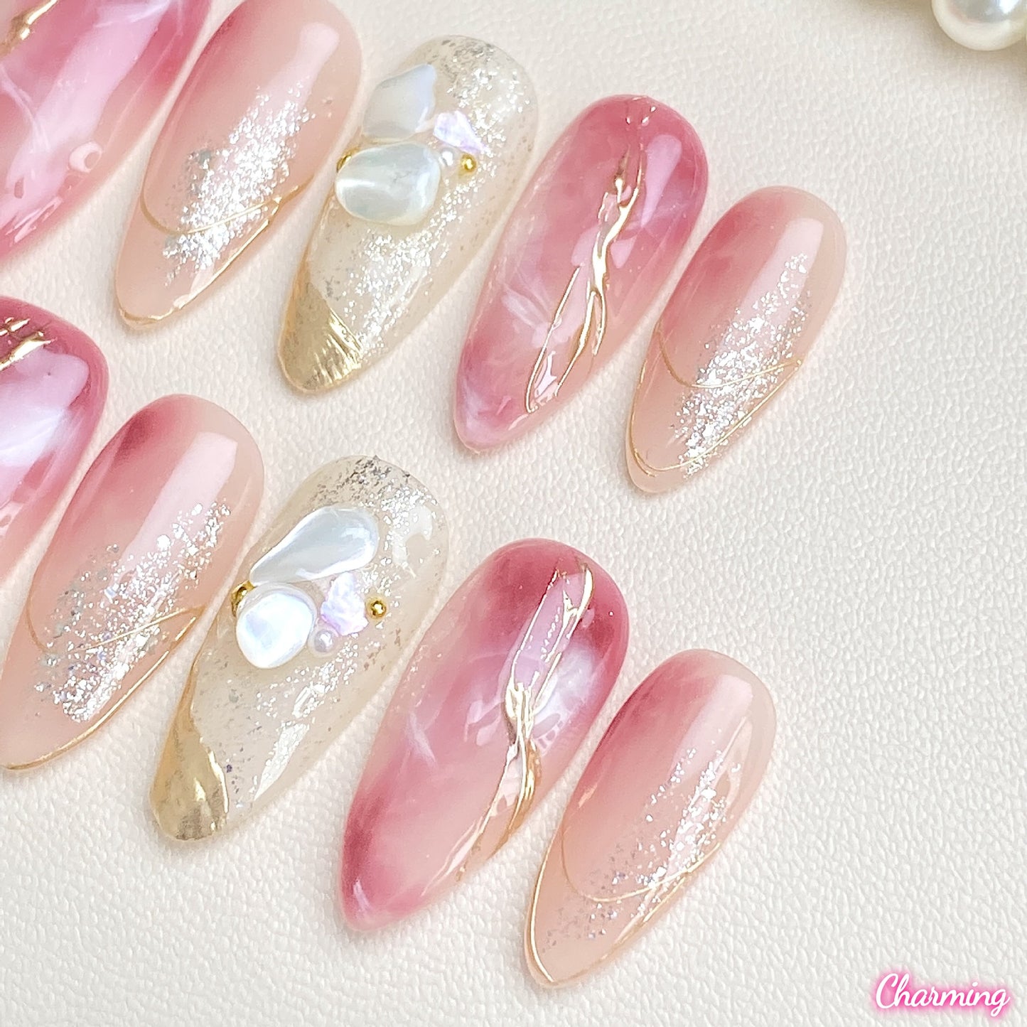 Sheer Starfall / Handmade Nails