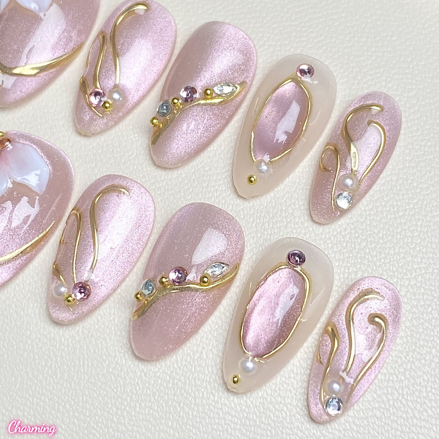 Crystal Edge Bloom / Handmade Nails