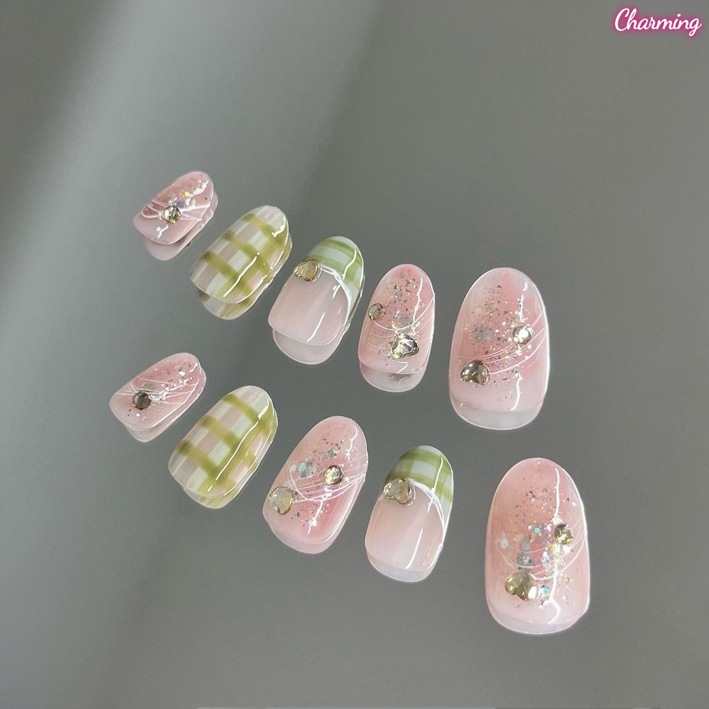 Pink Picnic / Handmade Nails