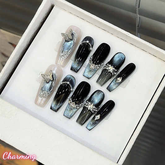 Azure Celestia / Handmade Nails