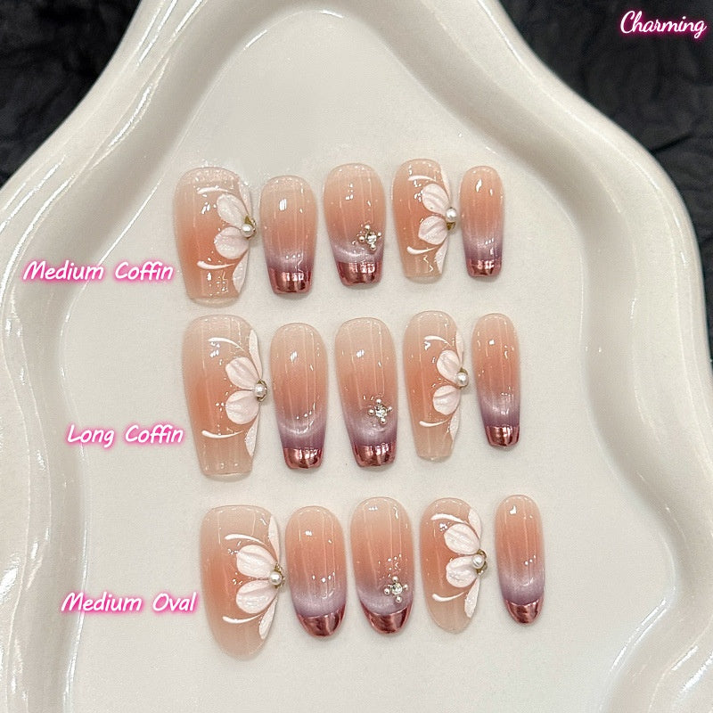 Violet Frost  / Handmade Nailsems