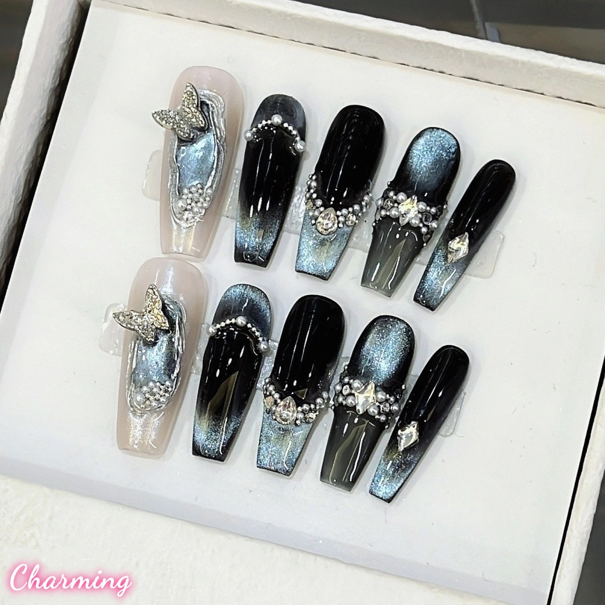 Azure Celestia / Handmade Nails