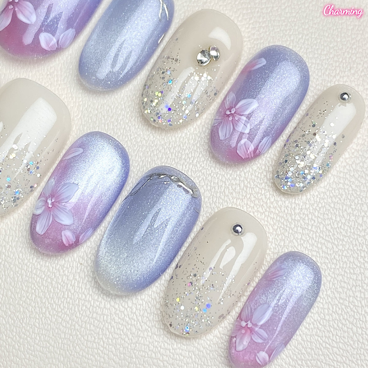 Bloom in Fade  / Handmade Nailsems