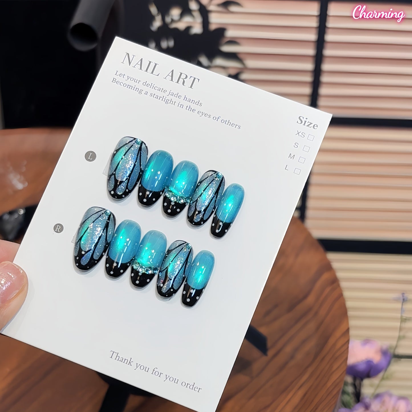 Winged Aura / Handmade Nails