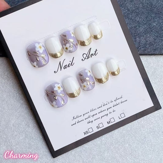 French floral aesthetic / Handmade Nails
