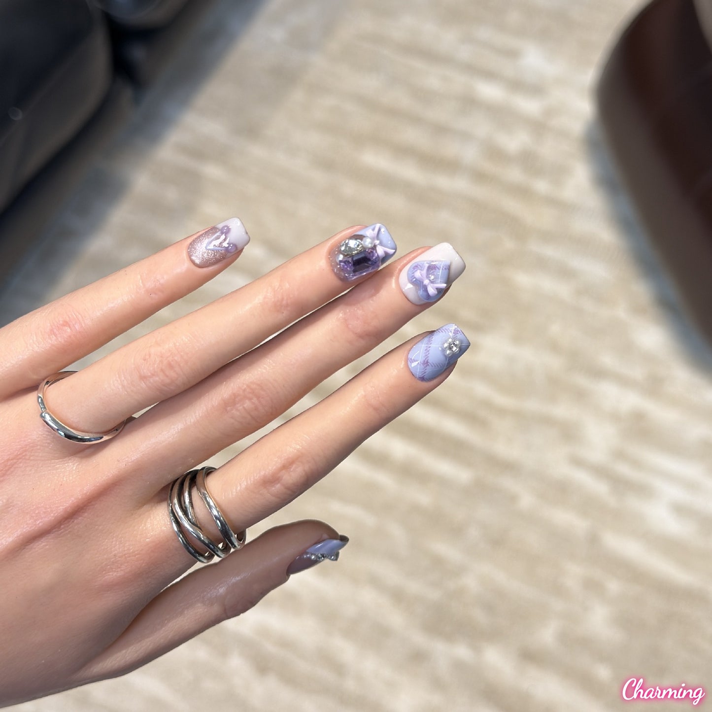 Sweet Heart Glow / Handmade Nailsems