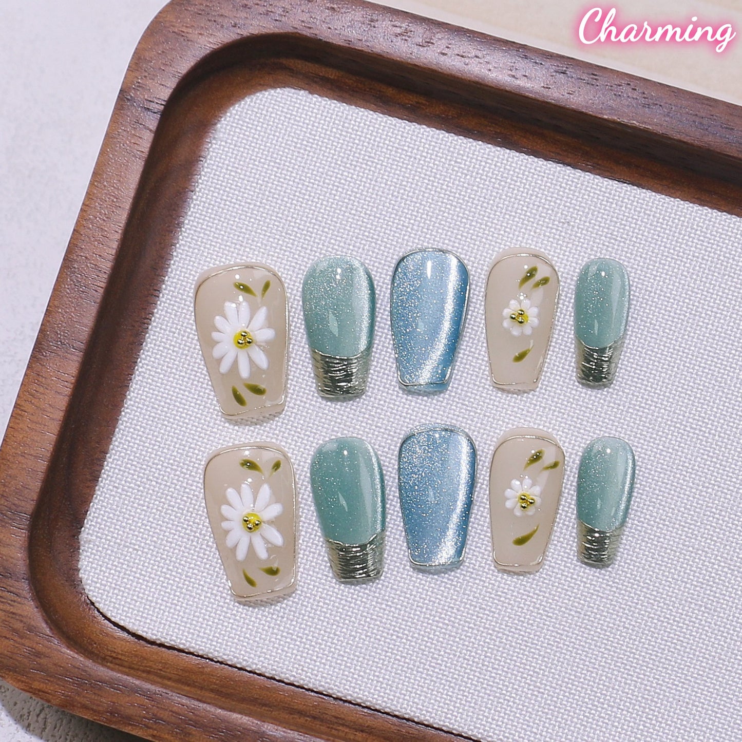 Frosted Gleam / Handmade Nails