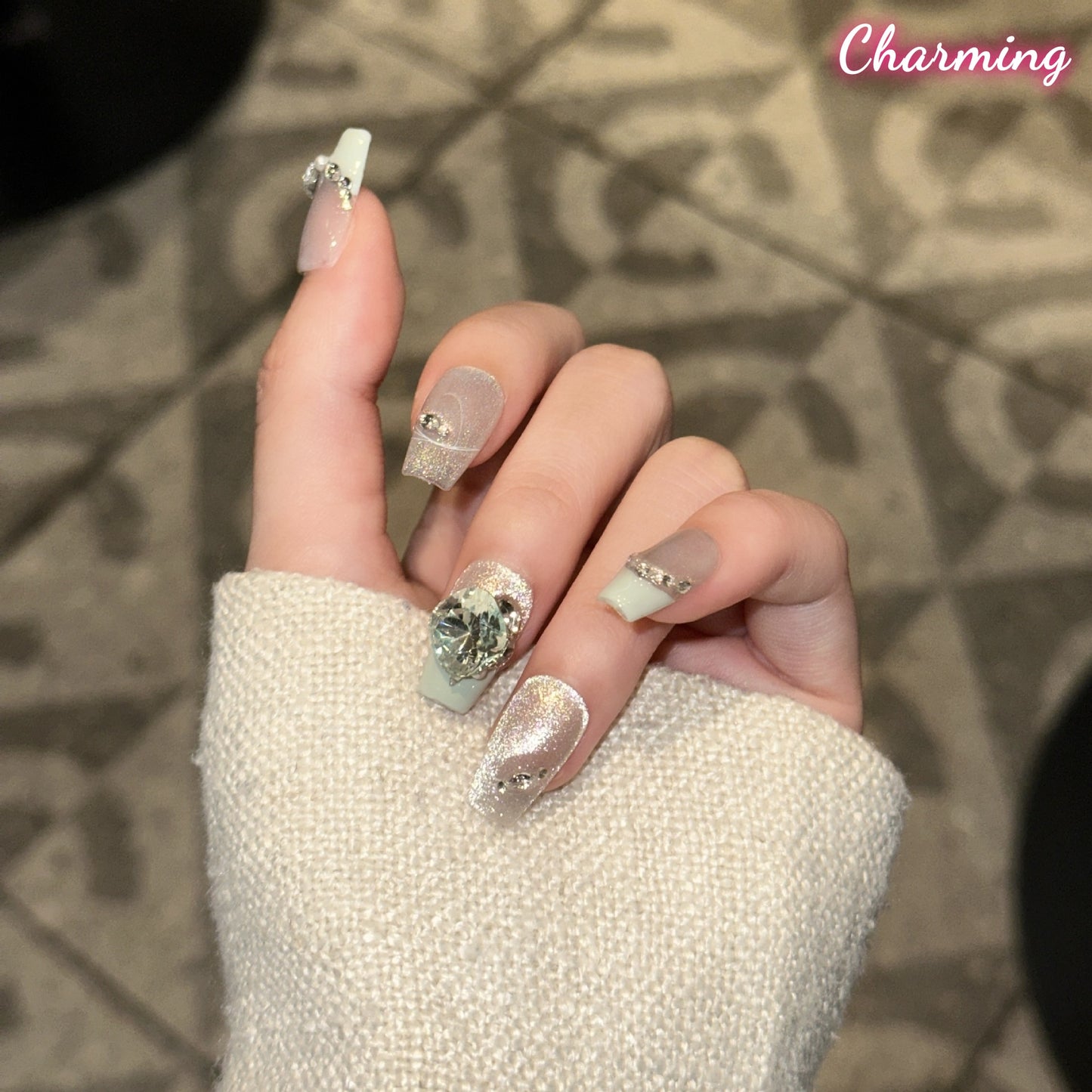 Refreshing Mint / Handmade Nails