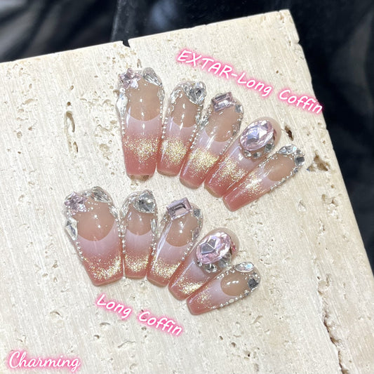 Tropical Passion Letter / Handmade Nails