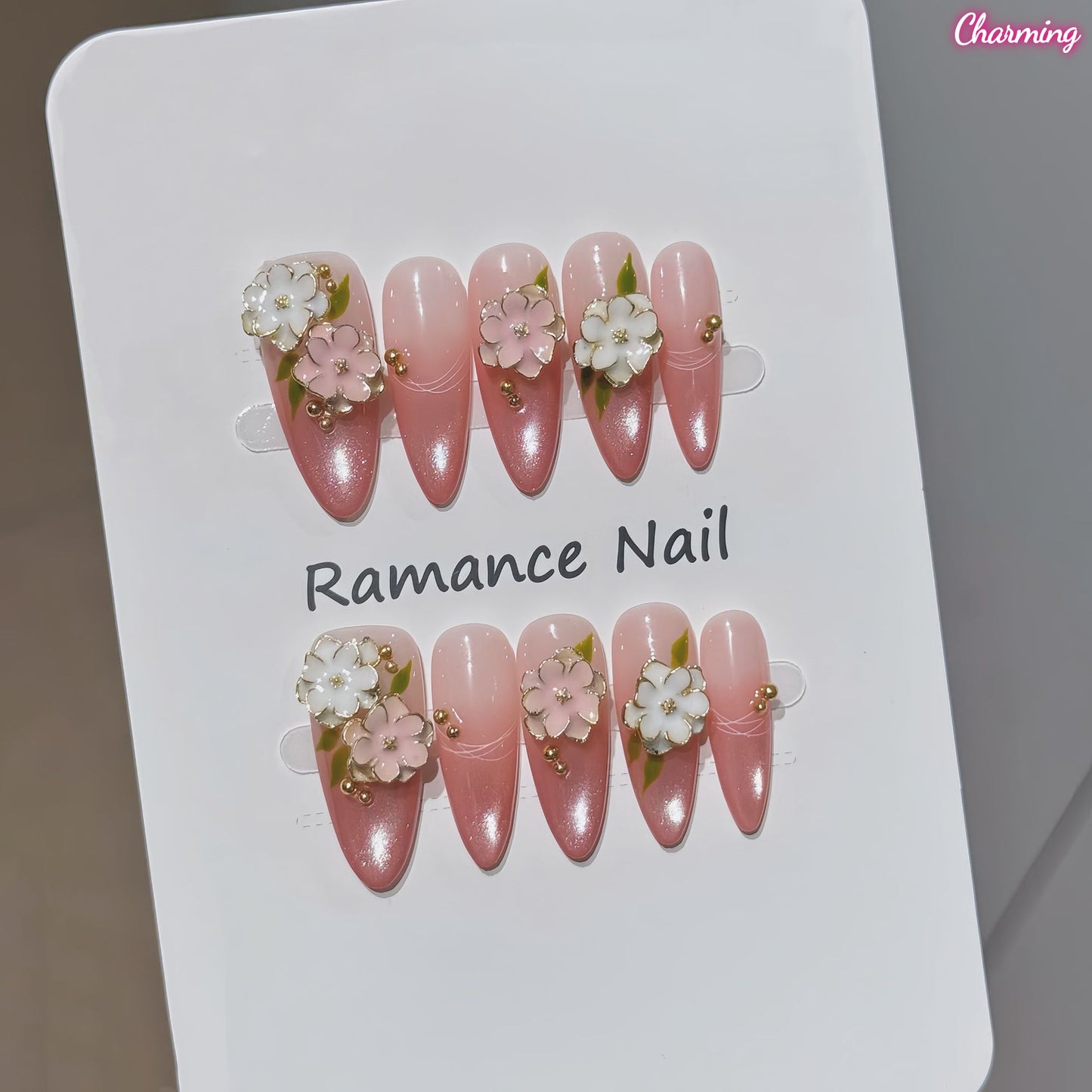 Camellia in the Sun / Handmade Nails