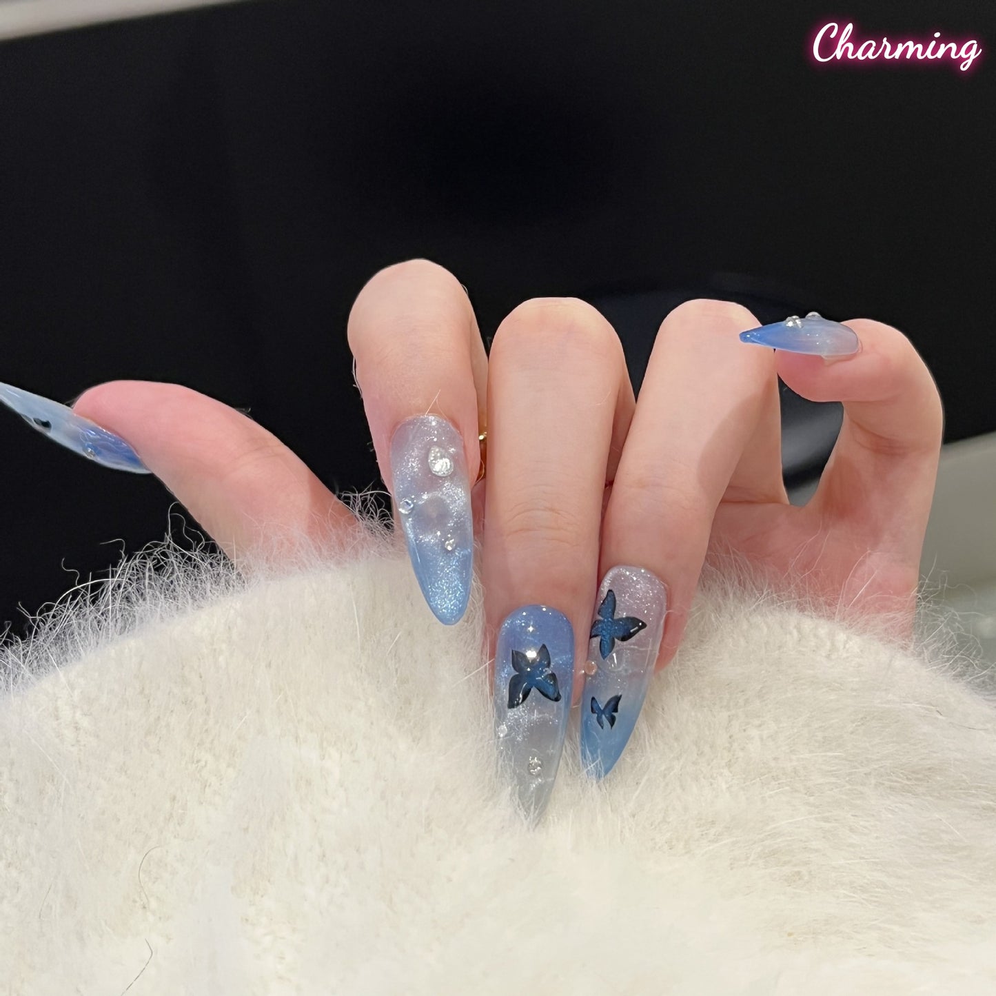 Butterfly Ripple  / Handmade Nails