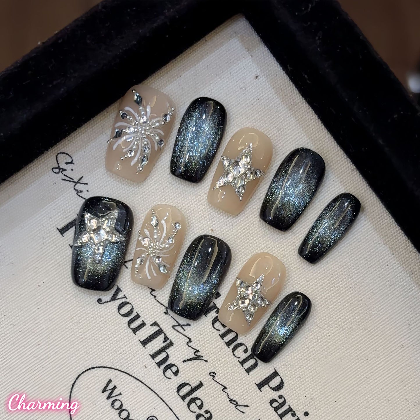 Stardust Night / Handmade Nails